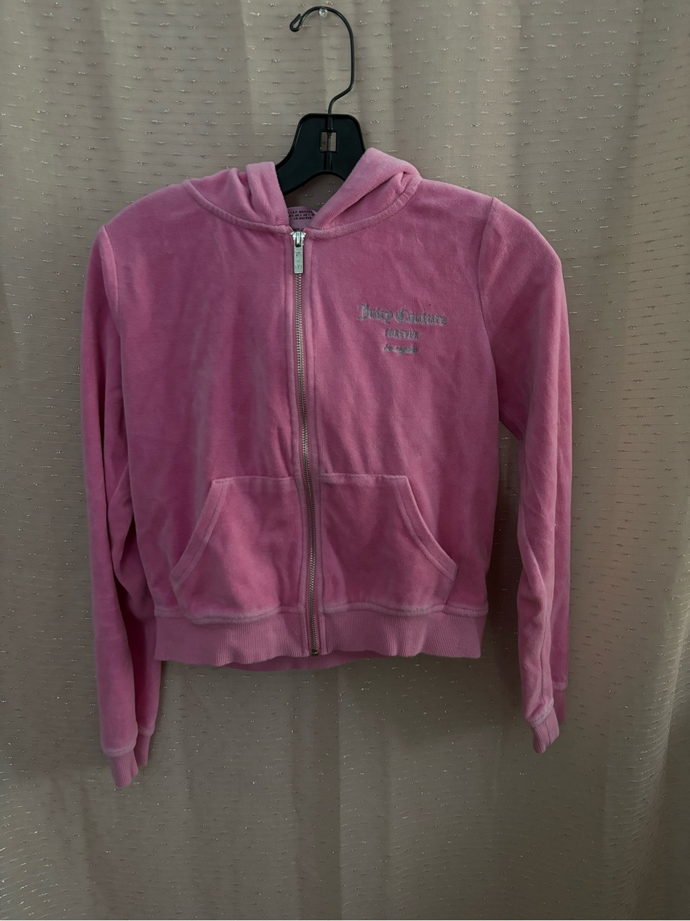 Juicy Couture Pink Velour Zip Hoodie